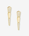 Pavé XL Serpent Drop Earrings - Gold|White Diamondettes