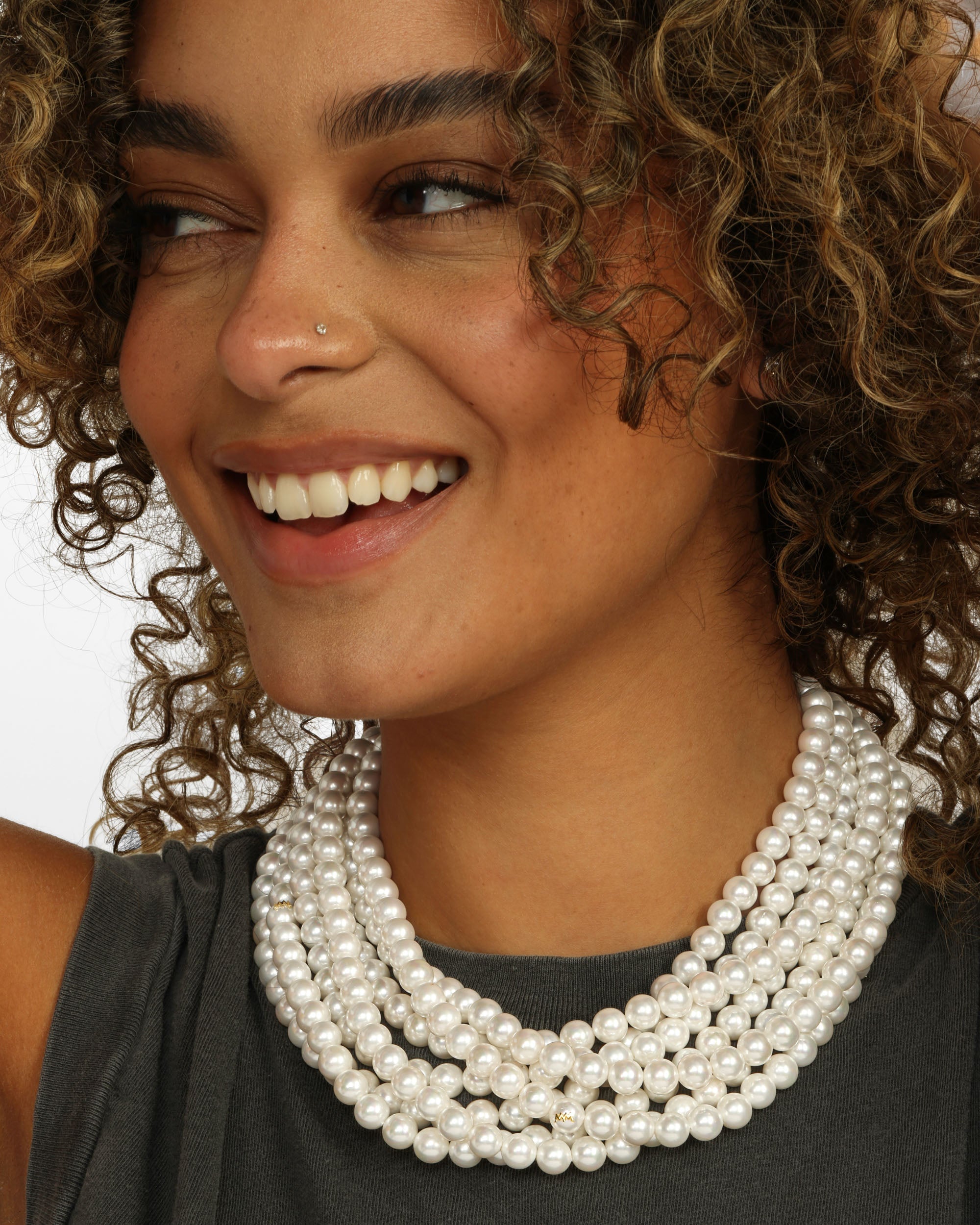 "THE" Perfect Pearl Collar Necklace - Silver