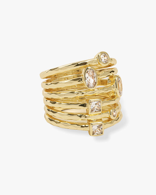 Monroe Ring - Gold|White Diamondettes