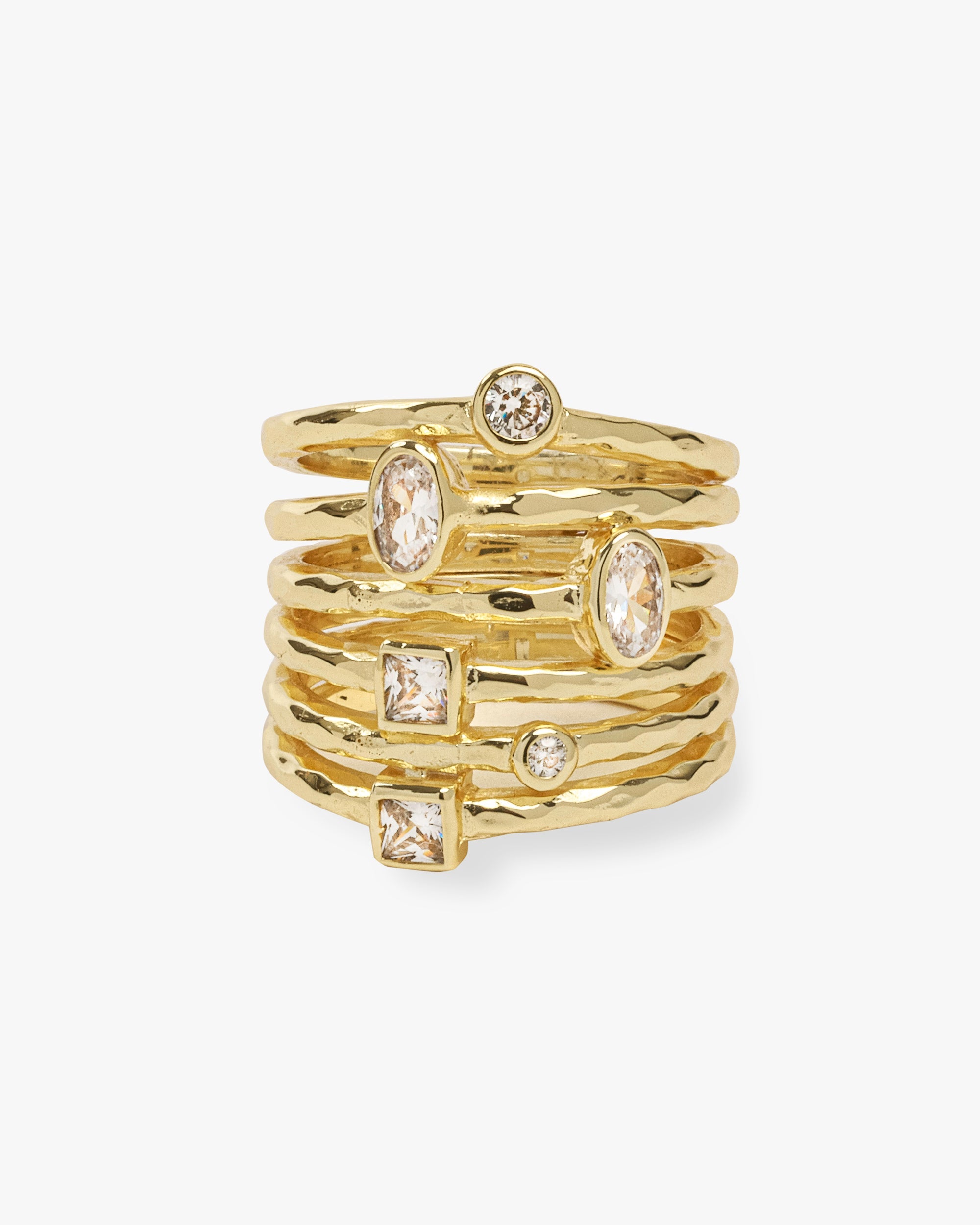 Monroe Ring - Gold|White Diamondettes