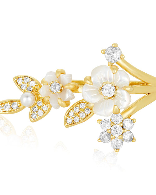 Royal Lily Ring - Gold|White Diamondettes