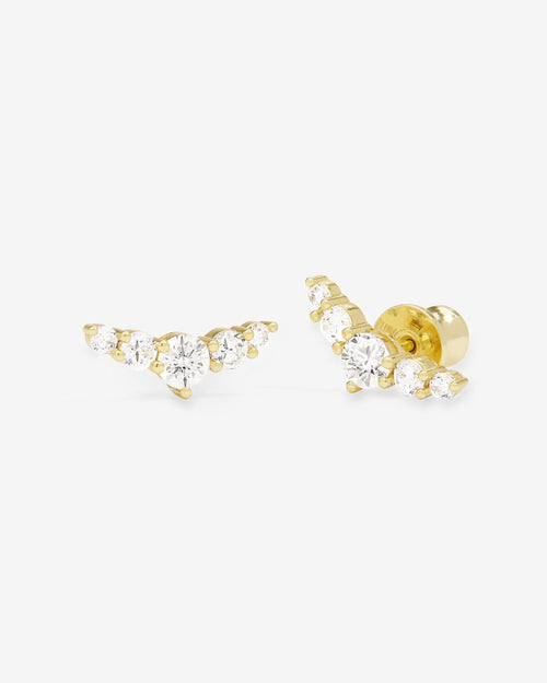 Radiant Studs - Gold|White Diamondettes