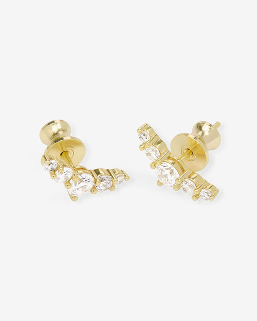 Radiant Studs - Gold|White Diamondettes