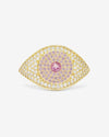 Rose Evil Eye Ring - Gold|Pink Sapphire