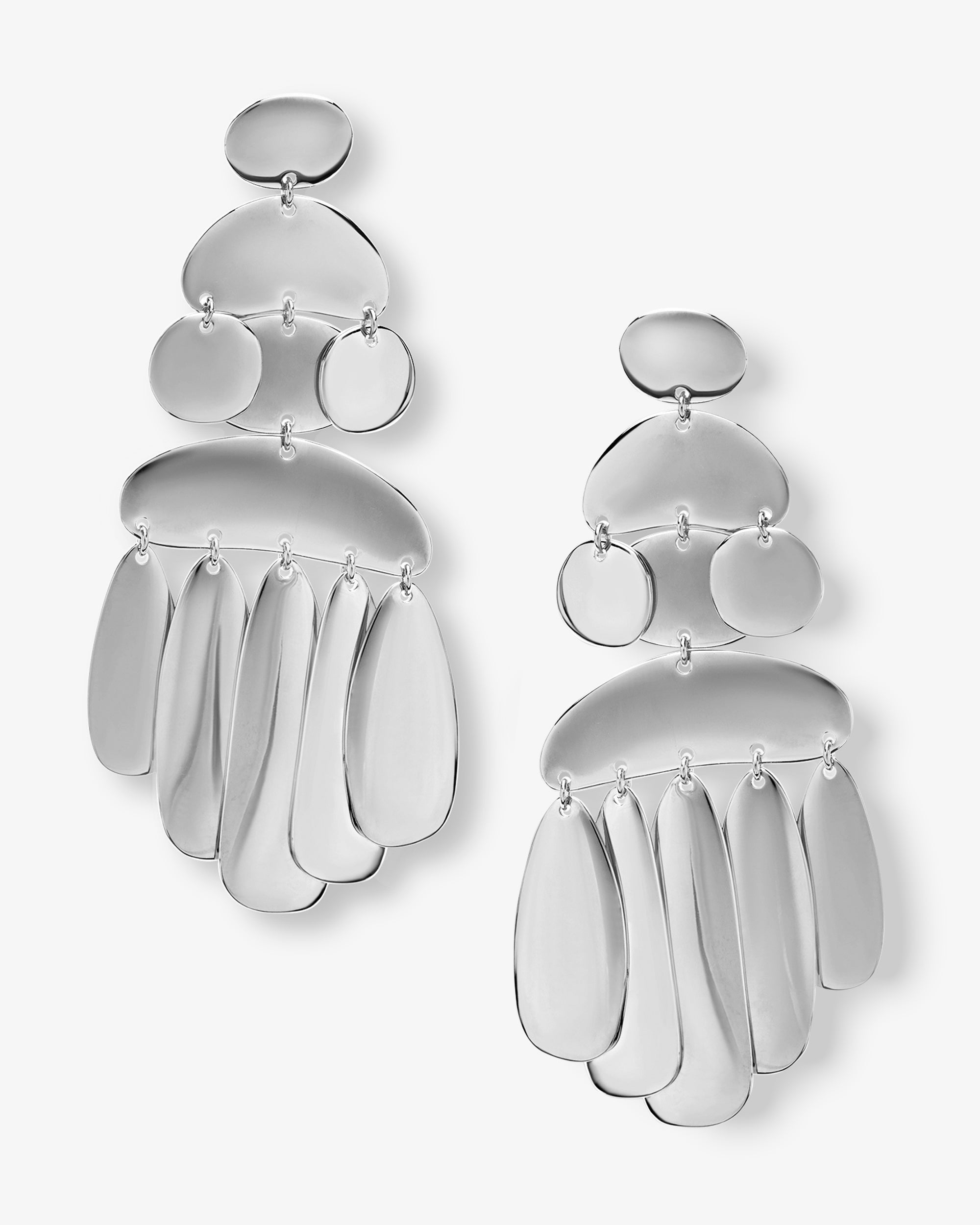 Mama "She's A Natural" Chandelier Earrings - Silver