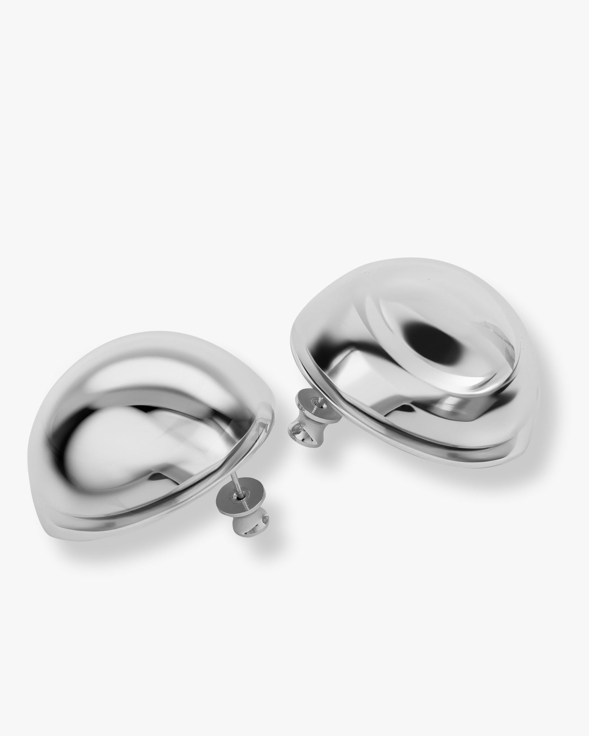 "She's So Smooth" Mama Button Earrings - Silver