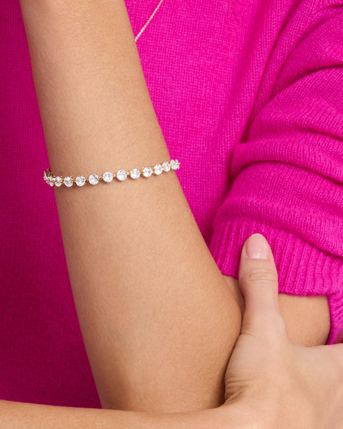 She's an Icon Tennis Bracelet - Silver|White Diamondettes