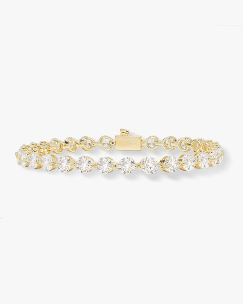 She's an Icon Tennis Bracelet - Gold|White Diamondettes