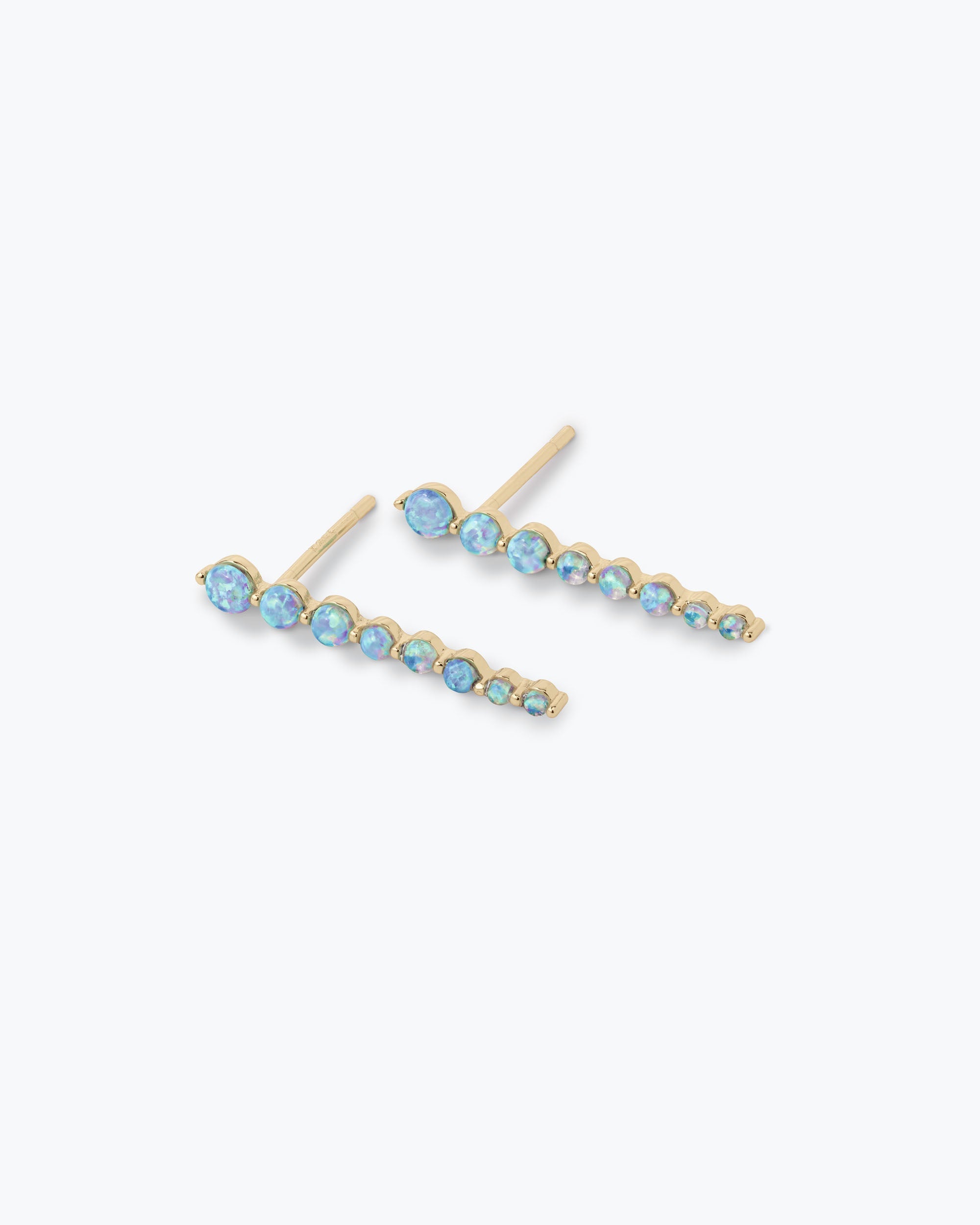 She's an Icon Dagger Earrings - Gold|Blue Opal