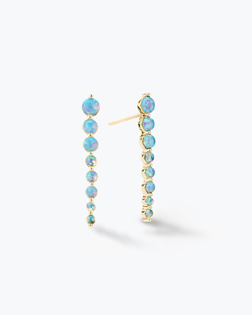 She's an Icon Dagger Earrings - Gold|Blue Opal