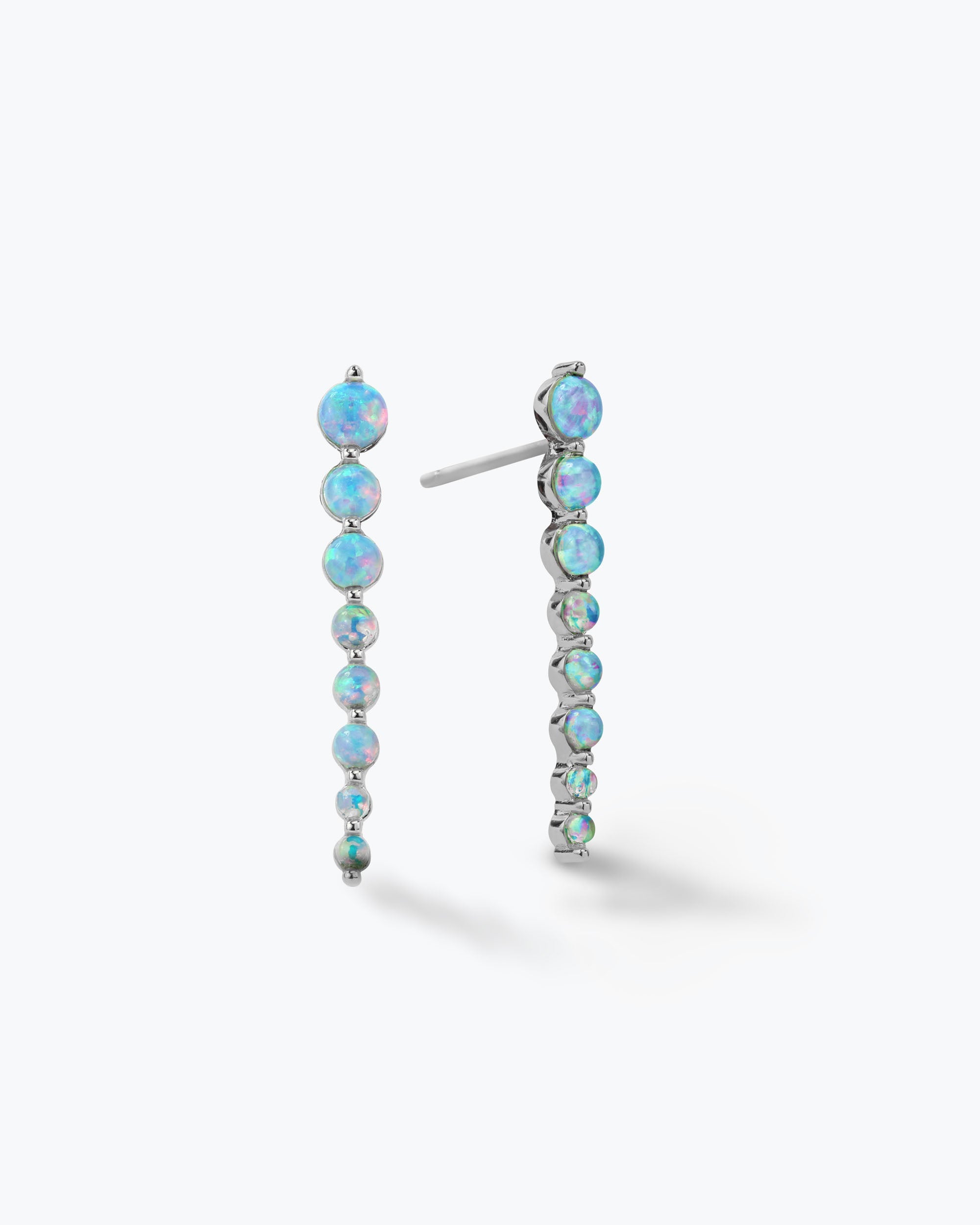 She's an Icon Dagger Earrings - Silver|Blue Opal