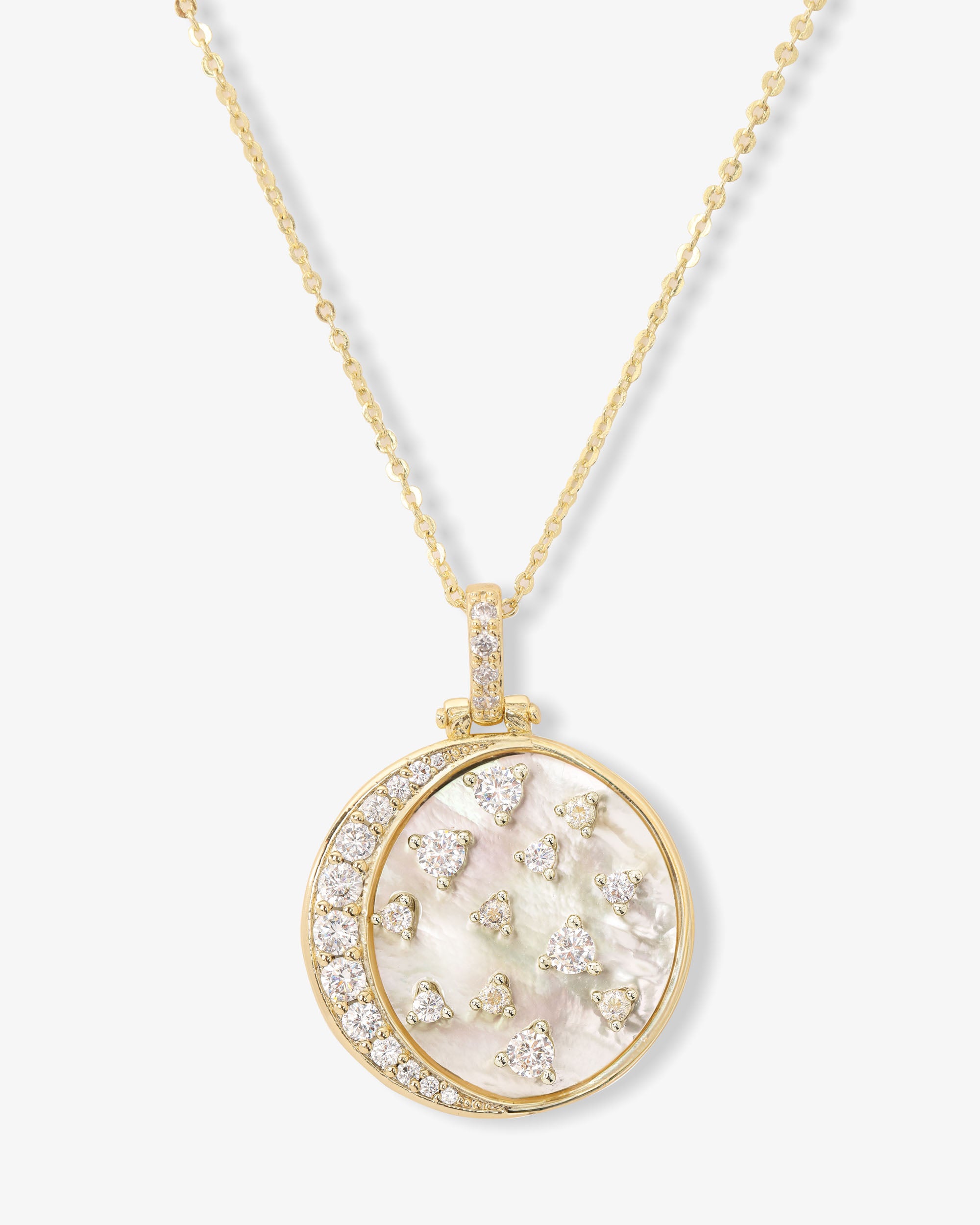 Sweet Dreams Medallion - Gold|White Diamondettes