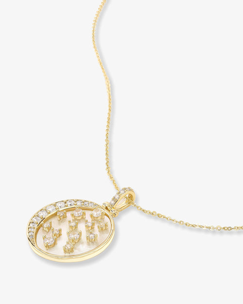 Sweet Dreams Medallion - Gold|White Diamondettes