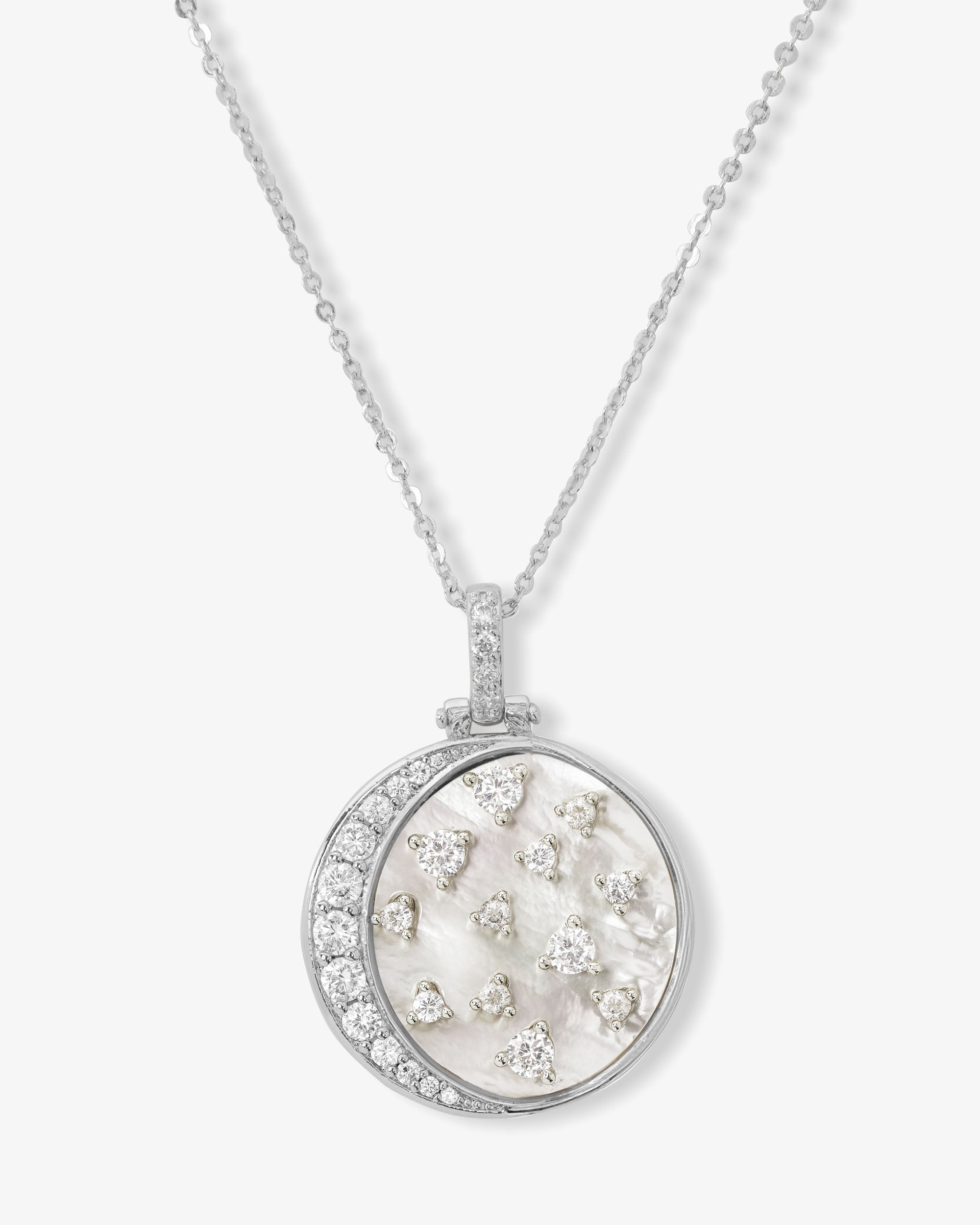 Sweet Dreams Medallion - Silver|White Diamondettes