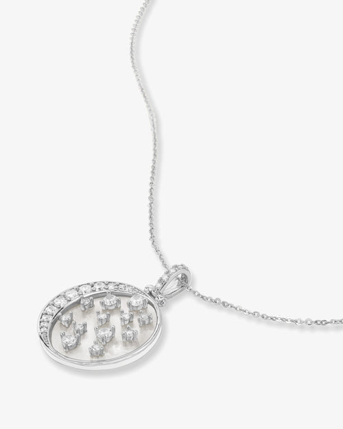 Sweet Dreams Medallion - Silver|White Diamondettes