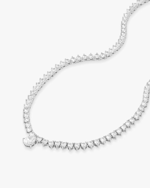 Not Your Basic Teardop Tennis Necklace 16