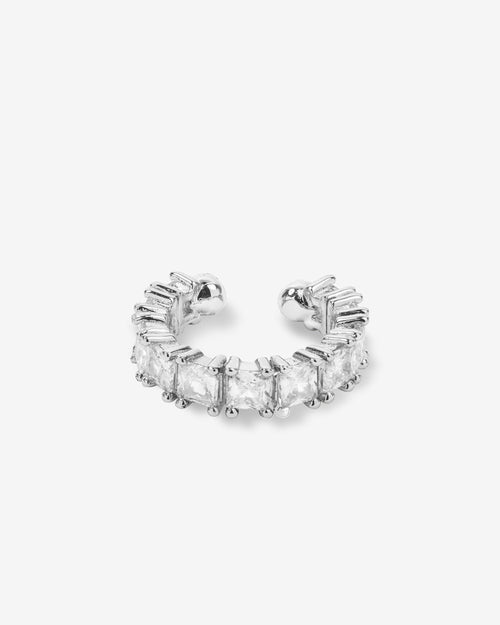 The Queen's Ear Cuff - Silver|White Diamondettes