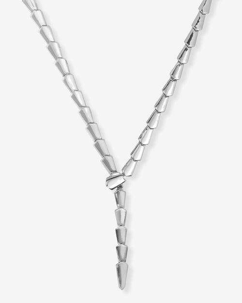 XL Serpent Lariat - Silver