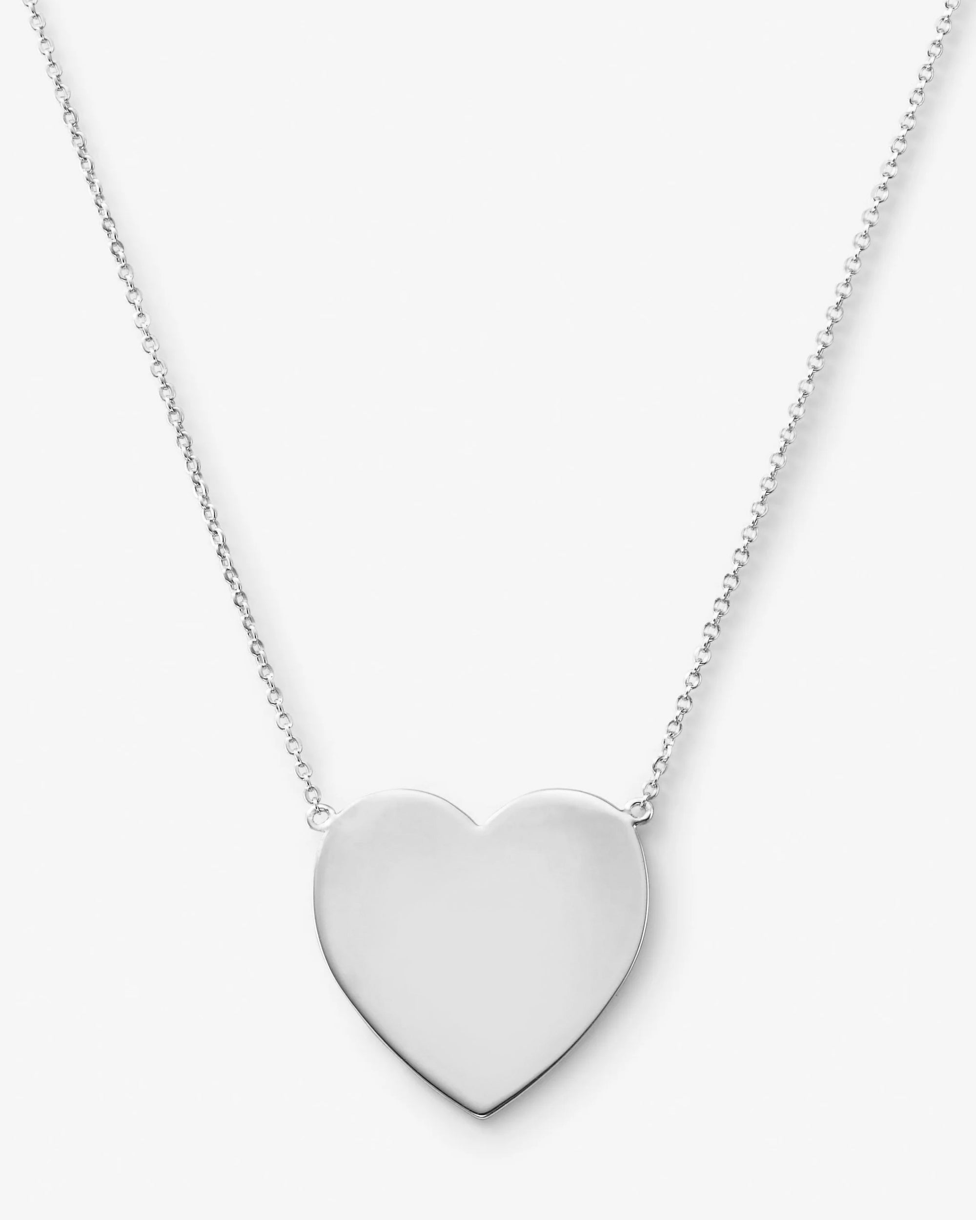 XL You Have My Heart Necklace 15" - Silver