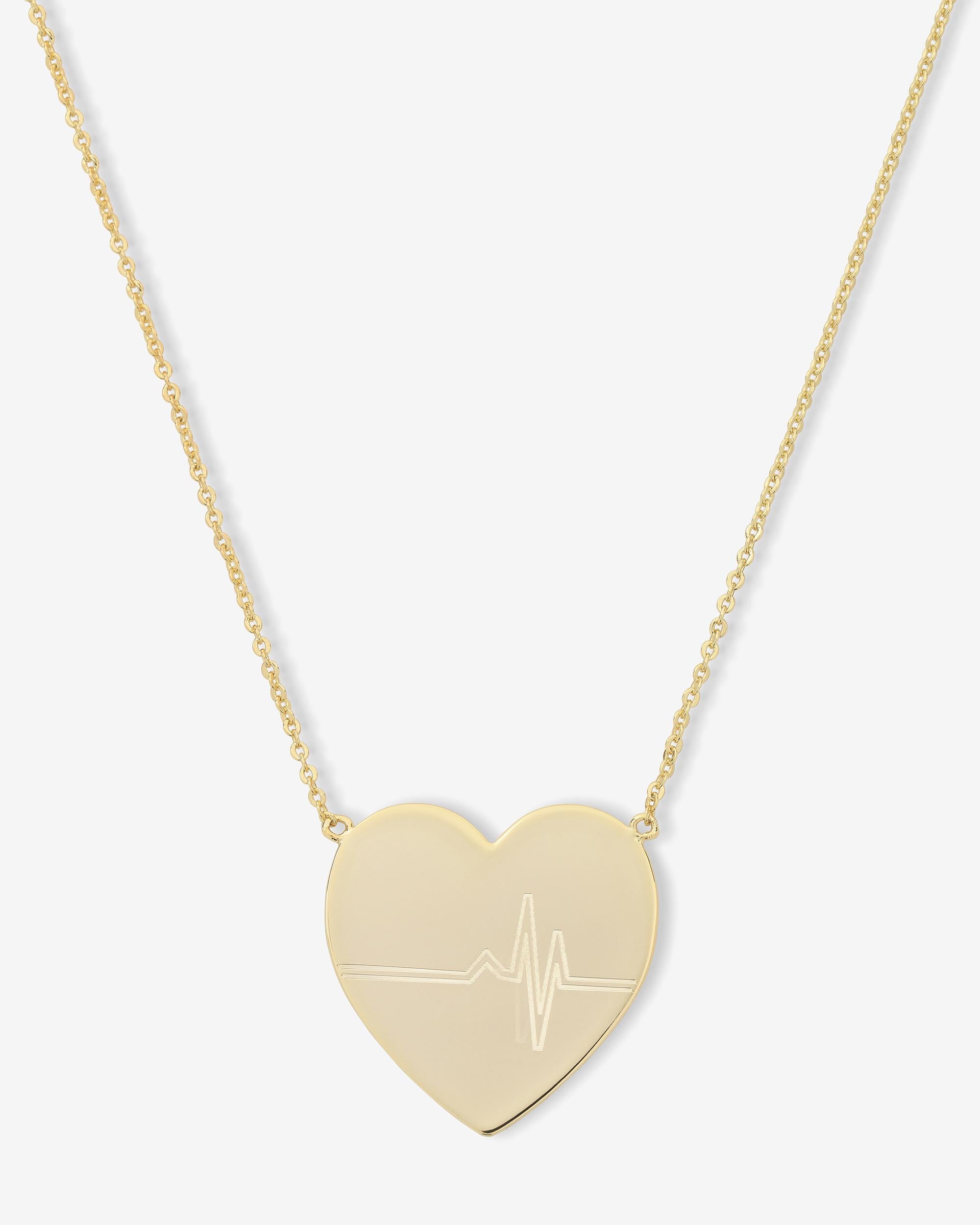 XL You Have My Heartbeat Necklace - Gold