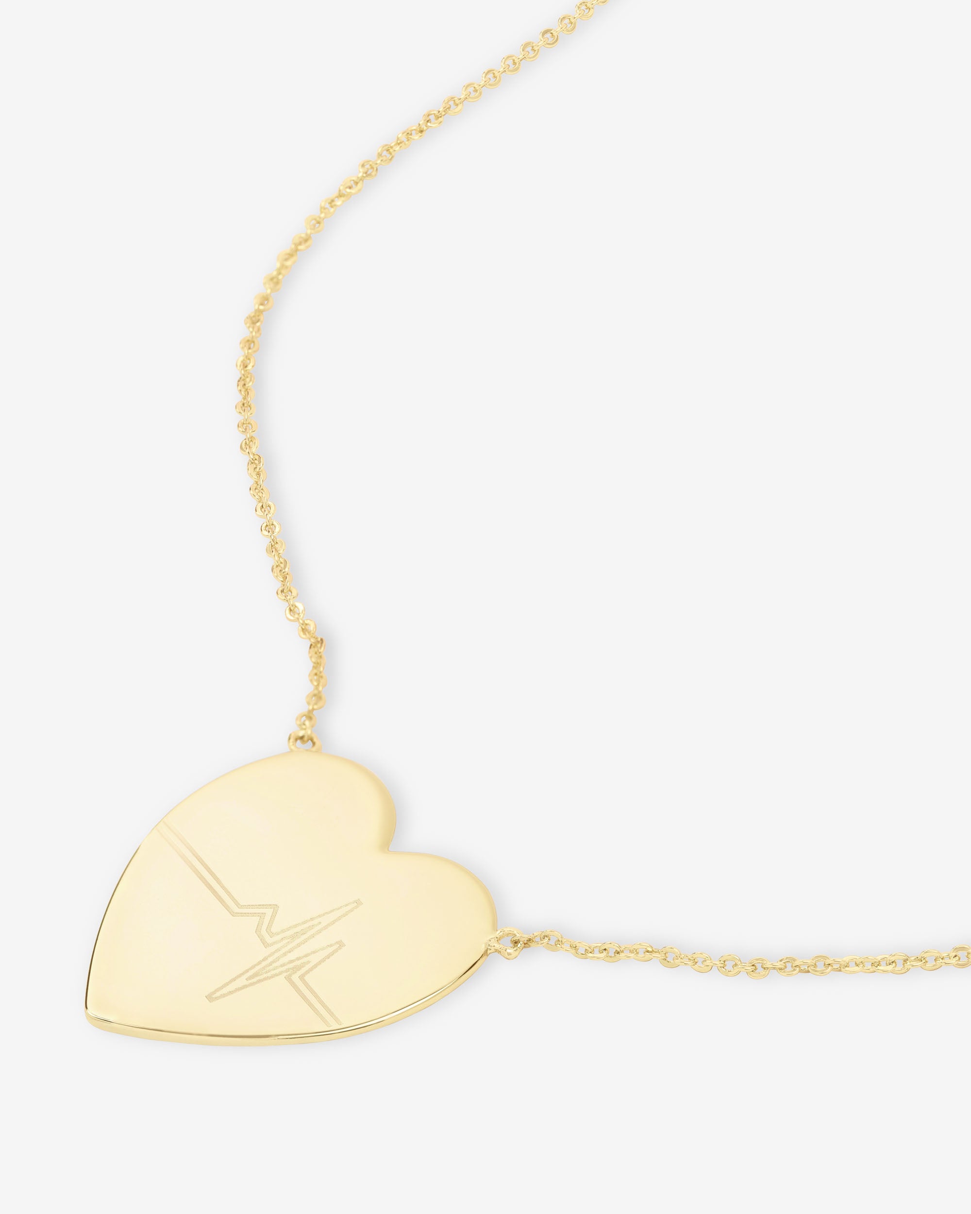 XL You Have My Heartbeat Necklace - Gold