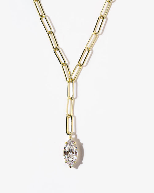 The Bradshaw Necklace - Gold|White Diamondettes