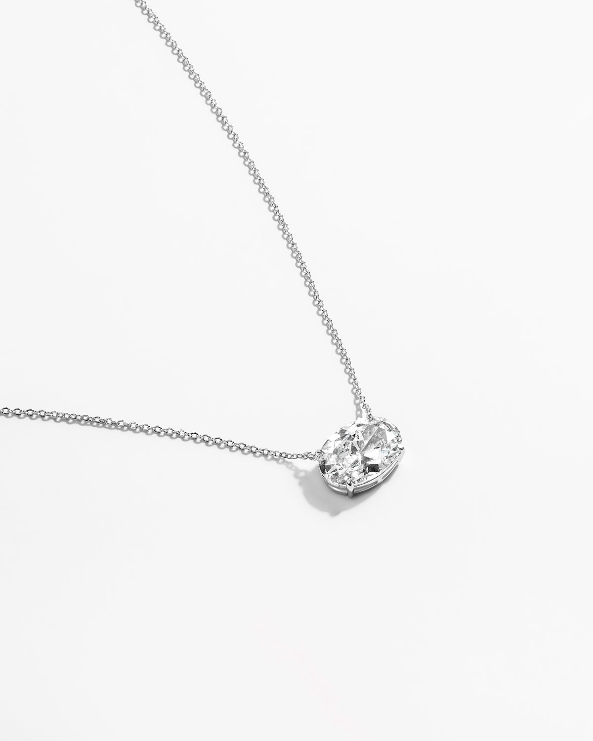 Hello Gorgeous! Necklace - Silver|White Diamondettes