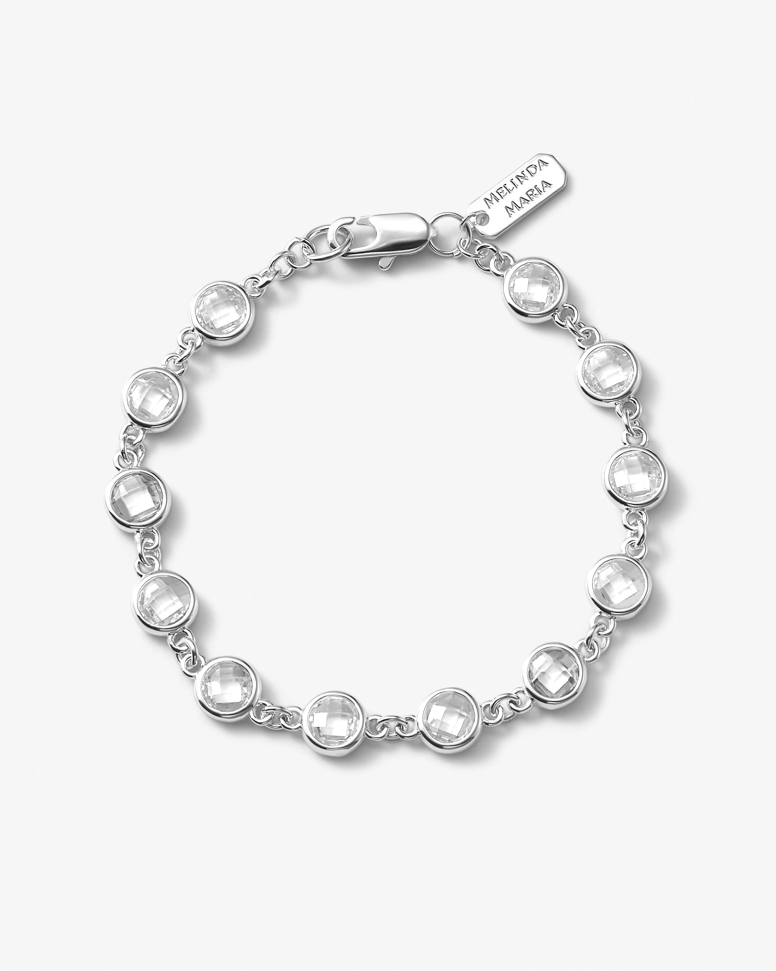 "She's So Fire" Bracelet - Silver|White Diamondettes