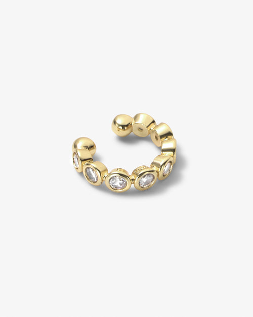 Baroness Ear Cuff - Gold|White Diamondettes