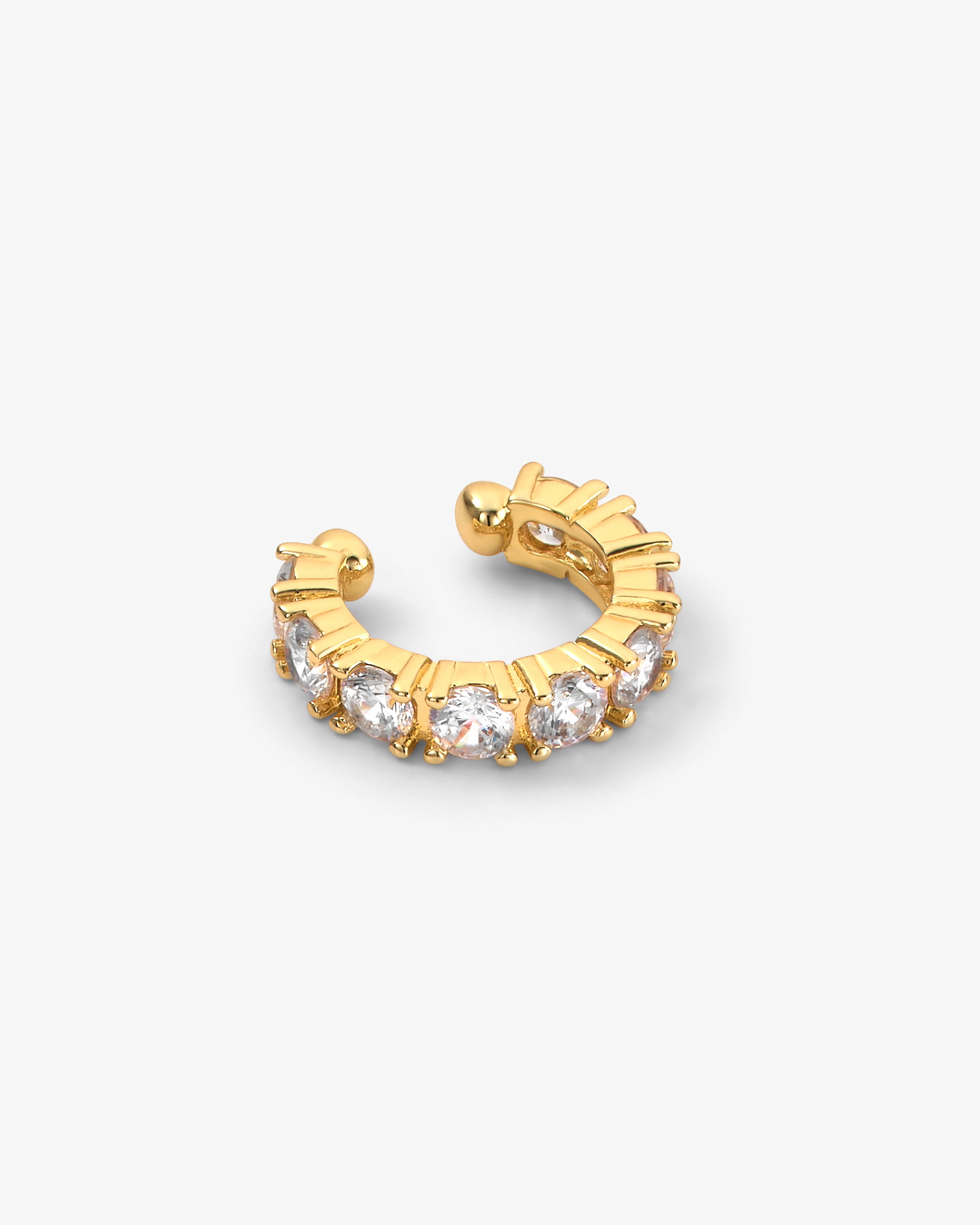 "Oh She Fancy" Ear Cuff - Gold|White Diamondettes