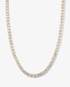 Baby Duchess Tennis Necklace - Gold|White Diamondettes