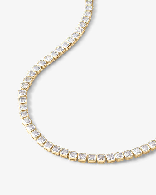 Baby Duchess Tennis Necklace - Gold|White Diamondettes