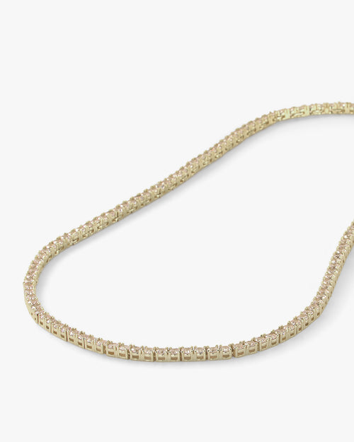 Heiress Tennis Necklace - Gold|White Diamondettes