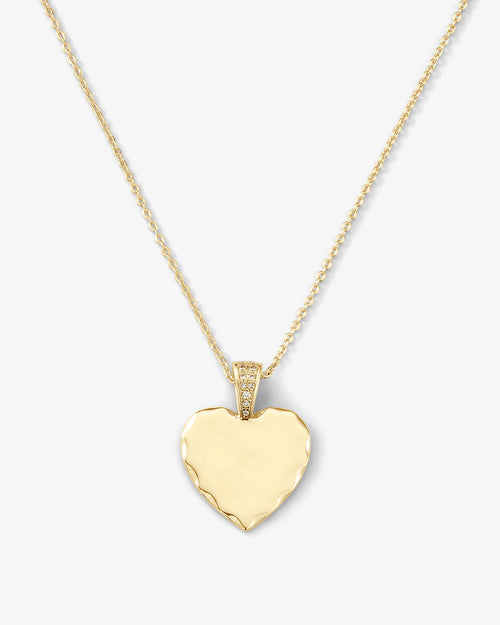 Love Actually Necklace - Gold|White Diamondettes