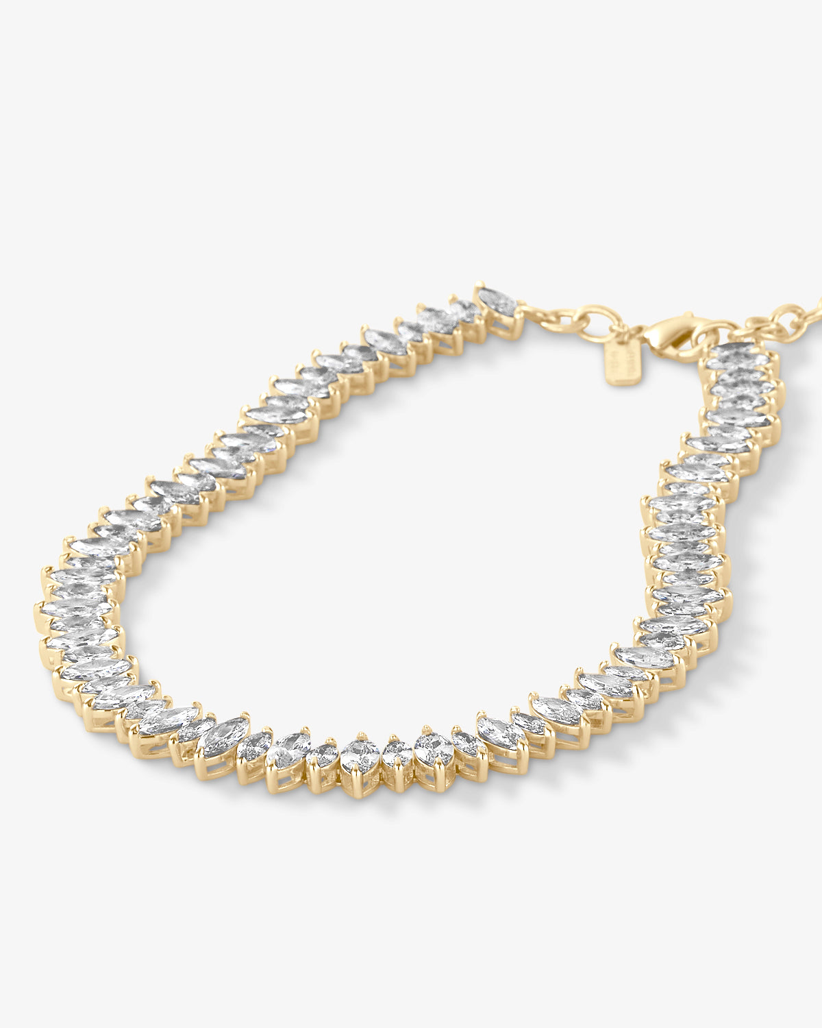 "She's So Fine" Choker - Gold|White Diamondettes