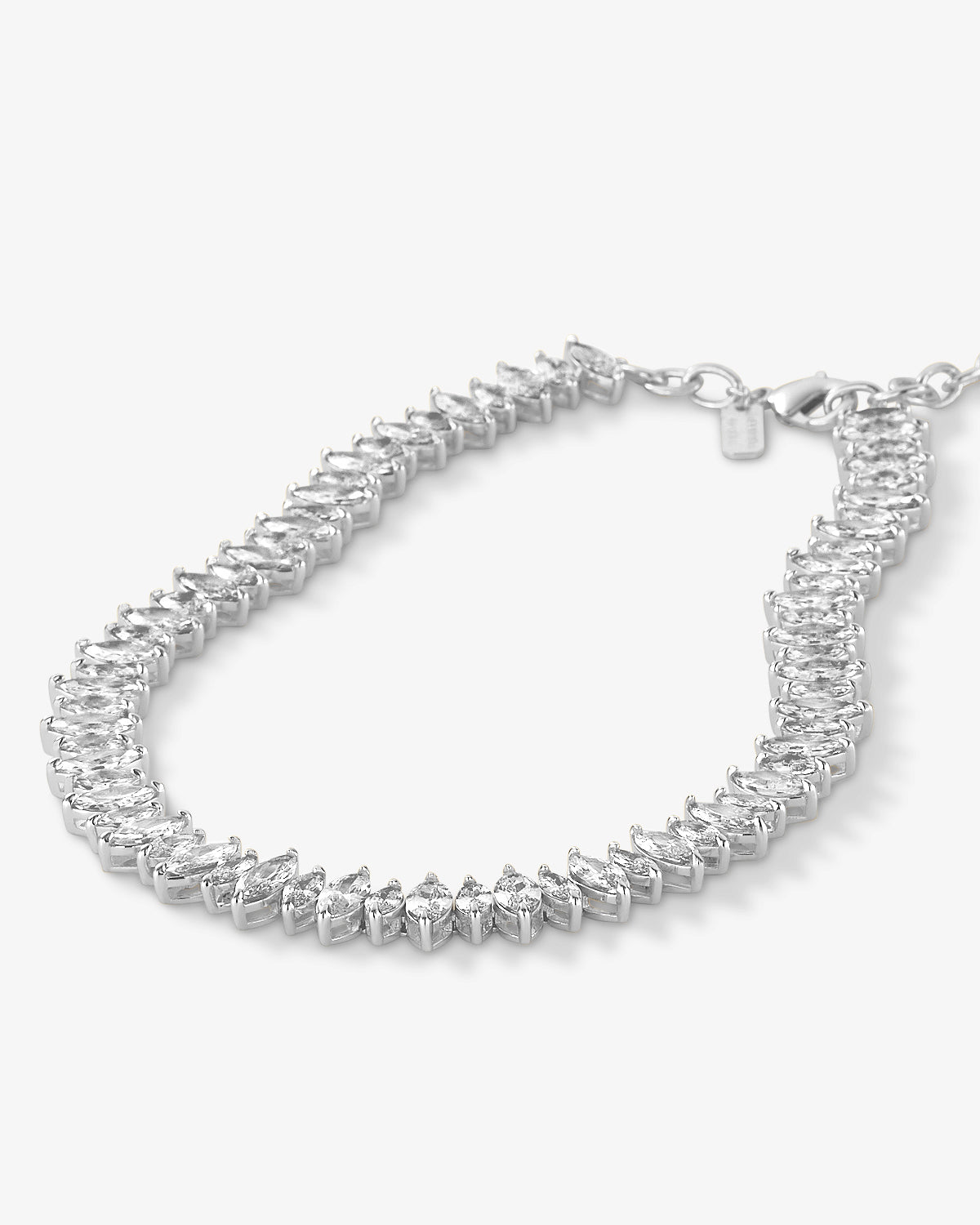 "She's So Fine" Choker - Silver|White Diamondettes