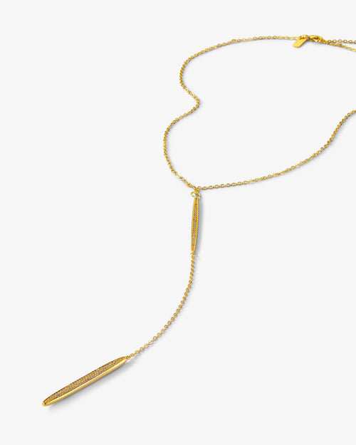 Thelma & Louise Necklace - Gold|White Diamondettes