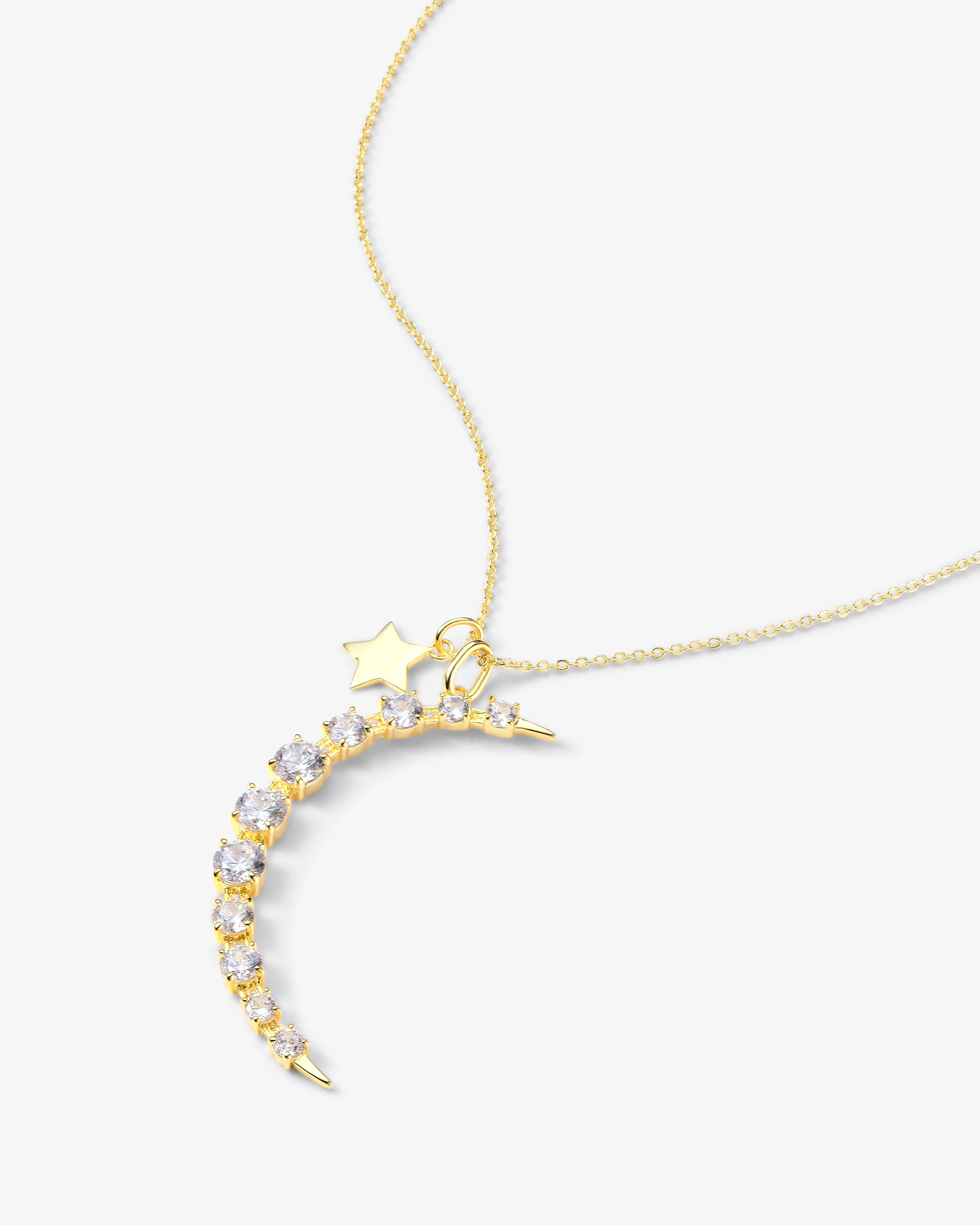 "What Dreams are Made of" Necklace - Gold|White Diamondettes