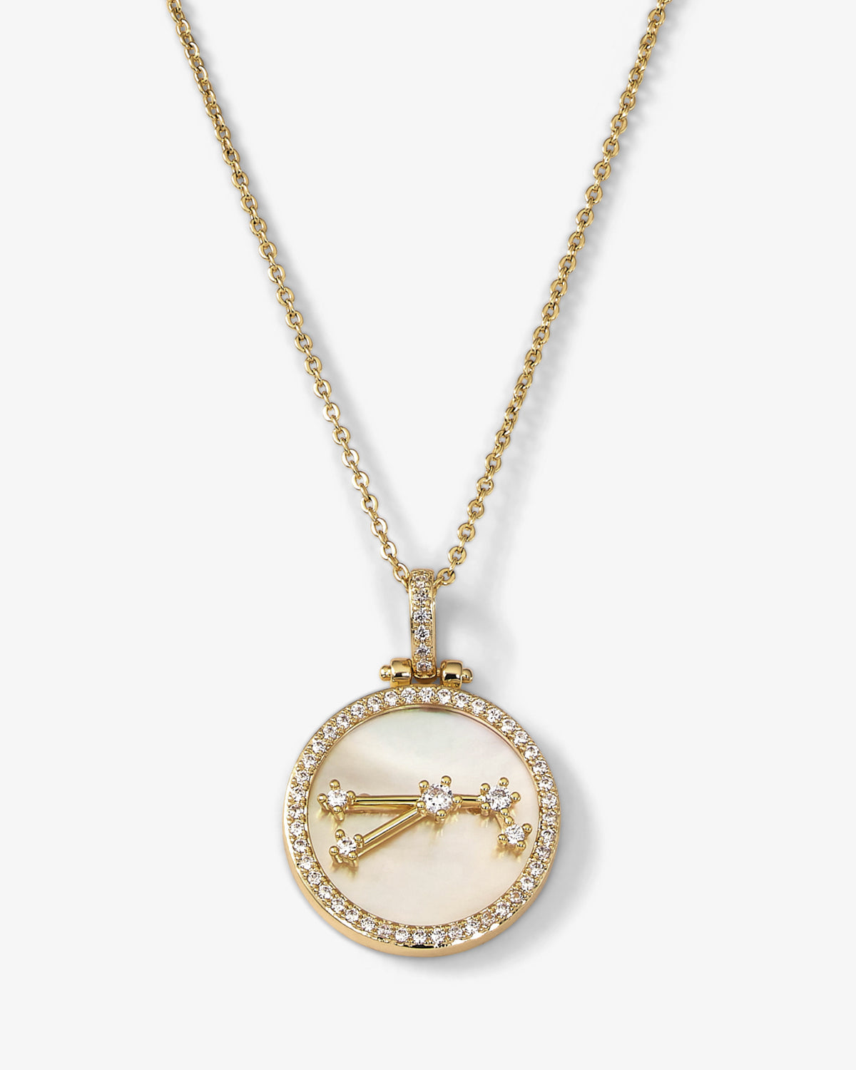 Zodiac Constellation Necklace - Gold