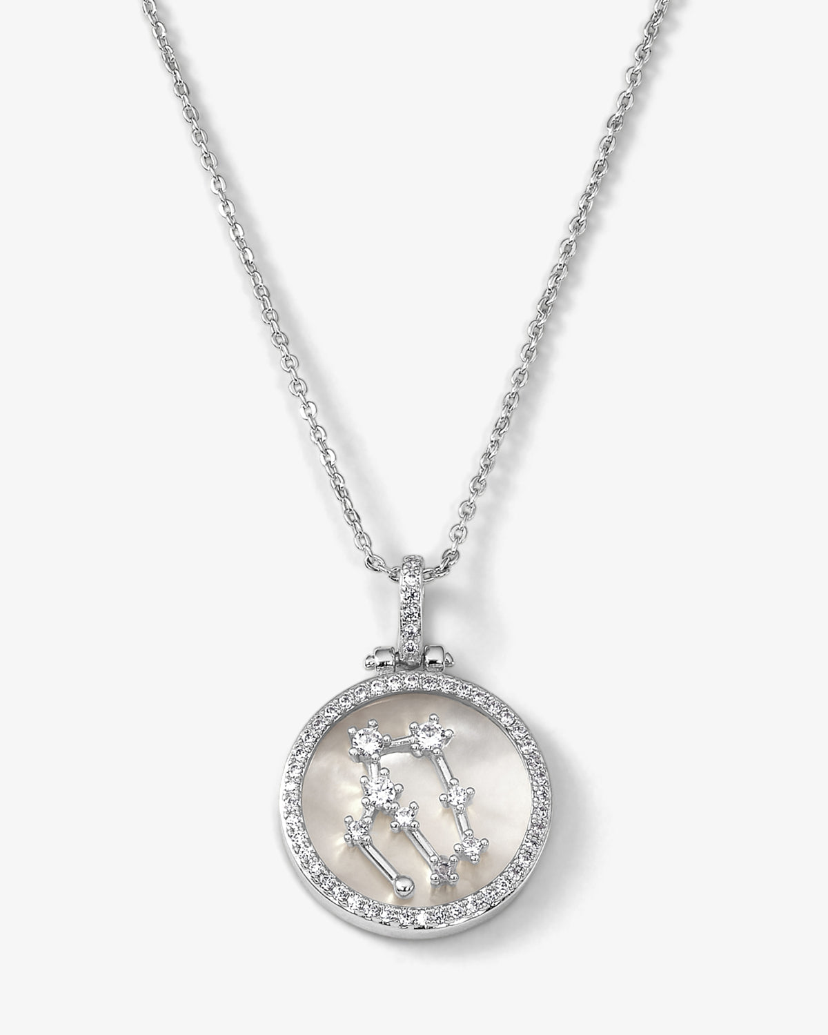 Zodiac Constellation Necklace - Silver