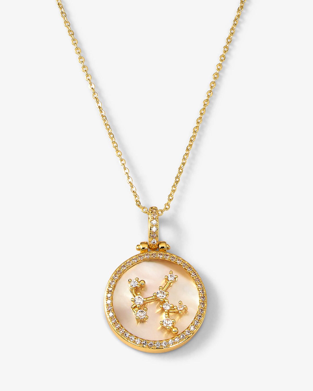 Zodiac Constellation Necklace - Gold