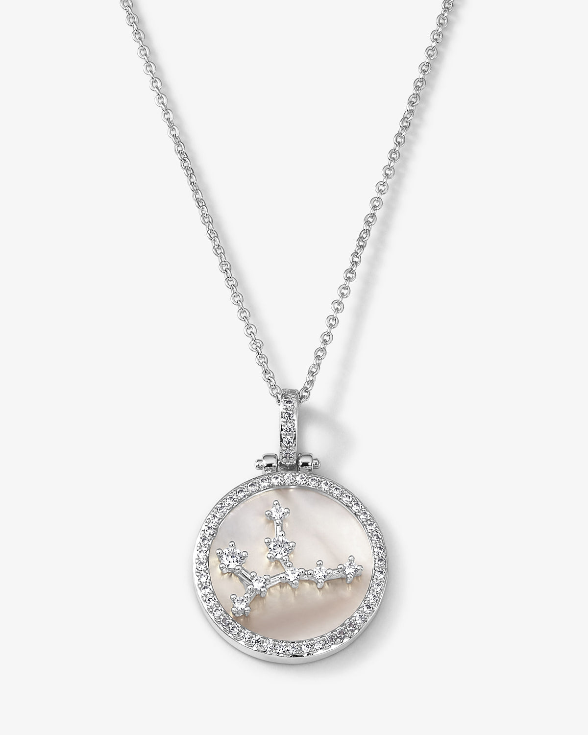 Zodiac Constellation Necklace - Silver