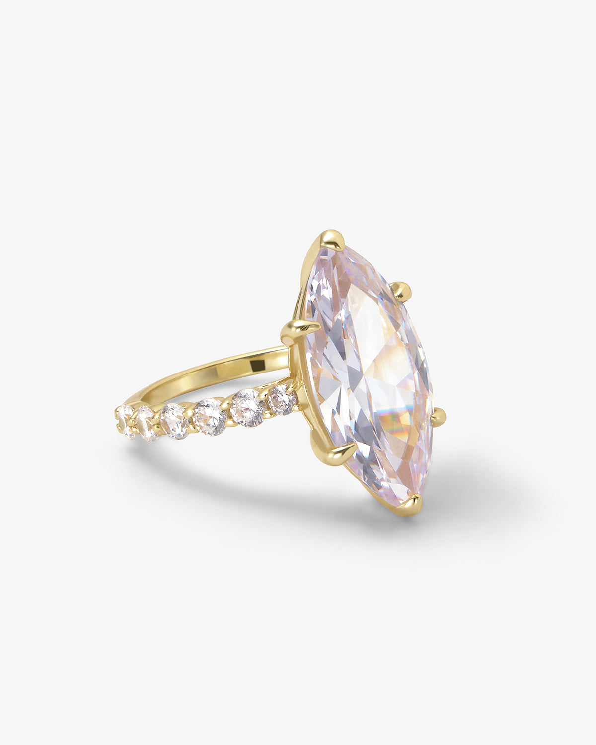 She's So Fine Ring - Gold|White Diamondettes