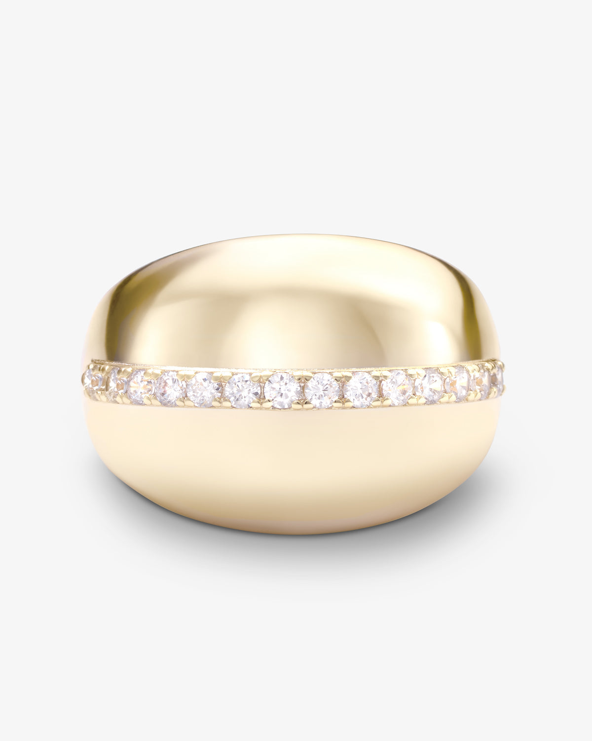 Thick Ass Pavé Ring - Gold|White Diamondettes