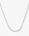 Not Your Basic Samantha Tennis Necklace - Silver|White Diamondettes