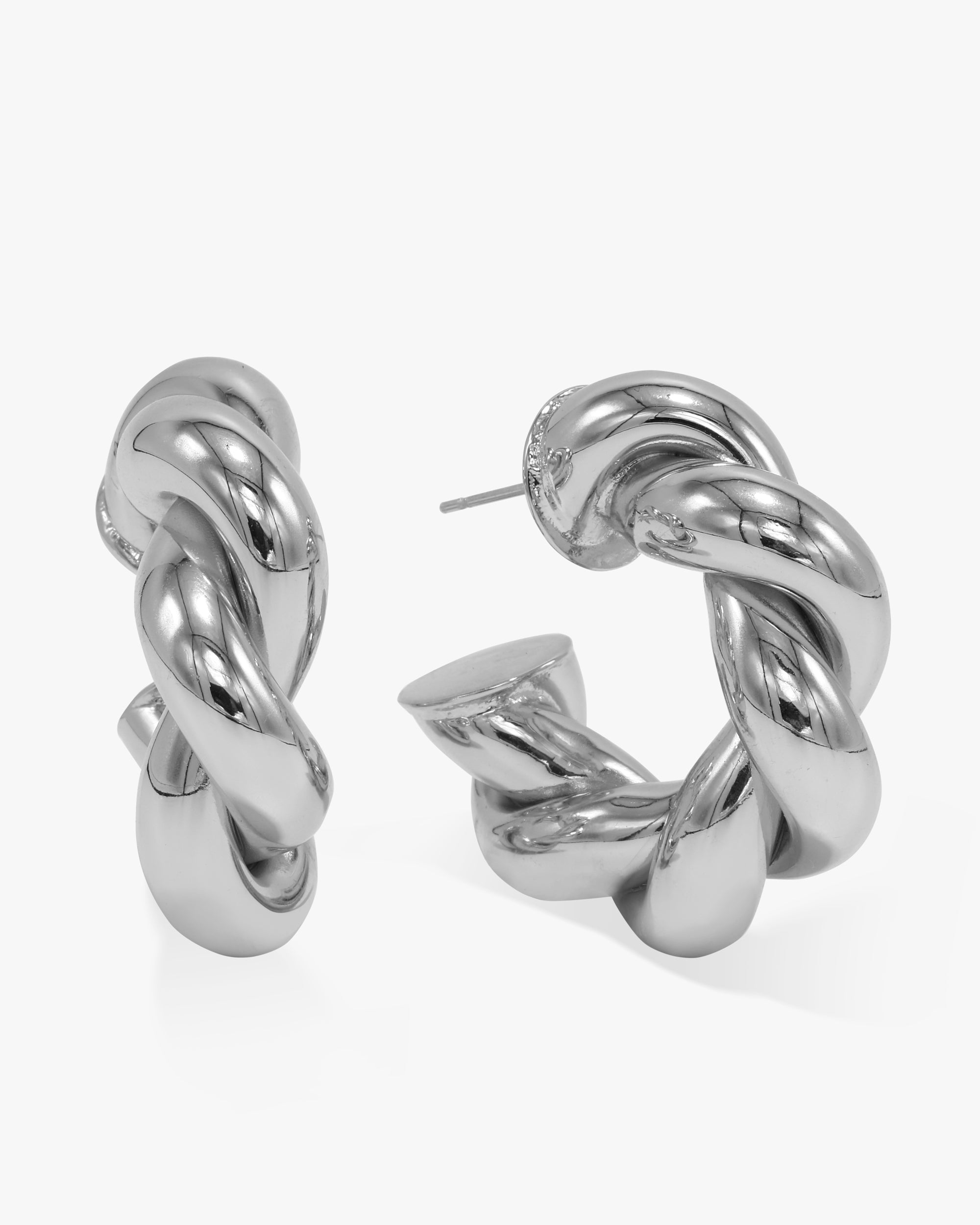 Mama Bella Hoops - Silver