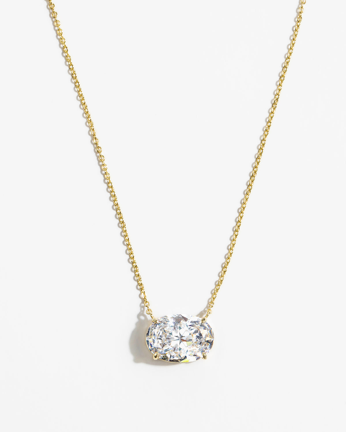 Hello Gorgeous! Necklace - Gold|White Diamondettes