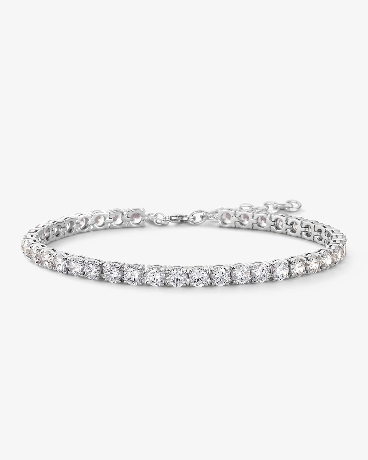 Mama Heiress Anklet - Silver|White Diamondettes