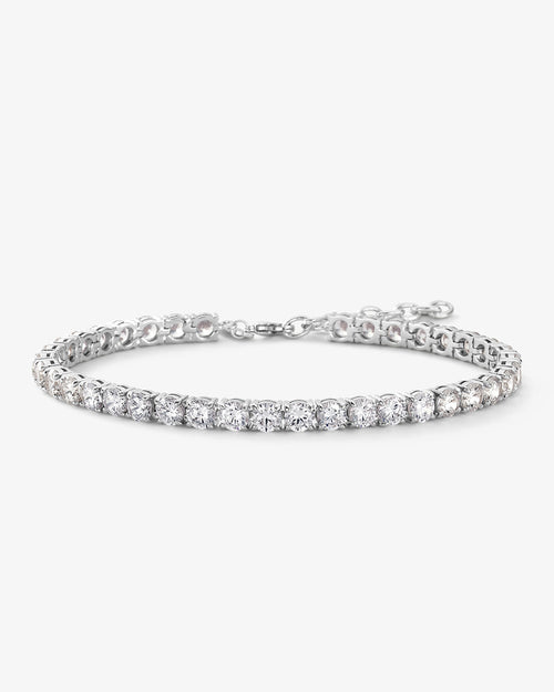 Mama Heiress Anklet - Silver|White Diamondettes