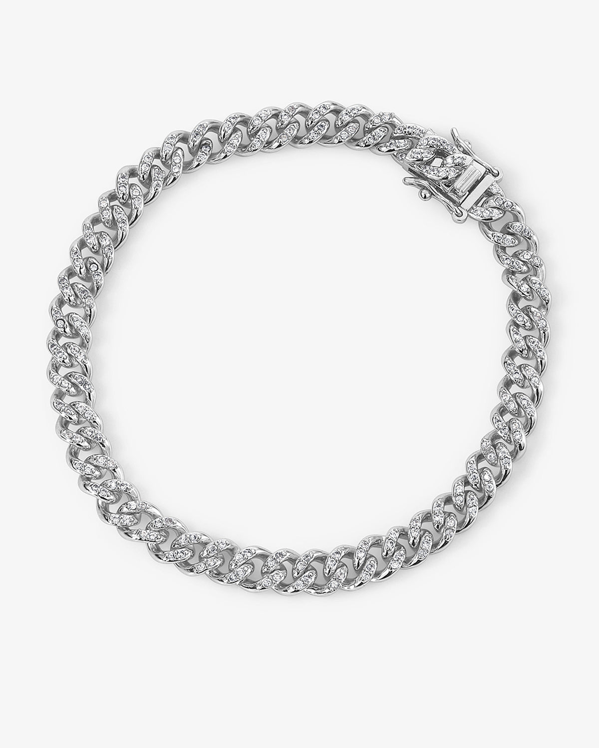 Cassie Pavé Bracelet - Silver|White Diamondettes